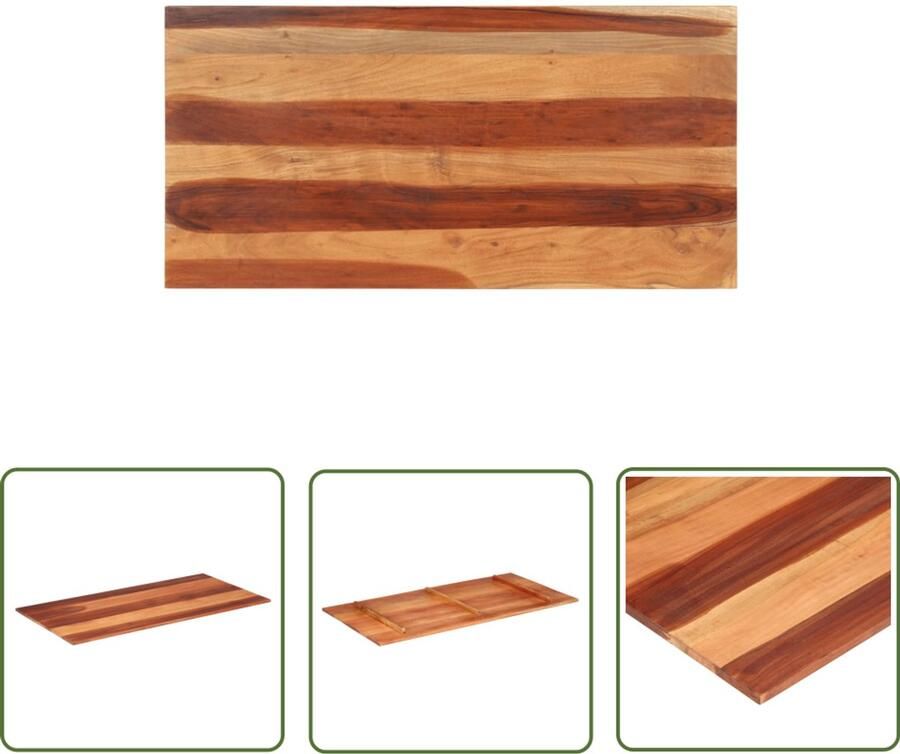 VidaXL Tafelblad 60x120 cm Massief Acaciahout Tafelblad Acacia Hout Landelijke Stijl Vintage Tafel Salontafel Eettafel Herbruikbare Materialen Handgemaakt