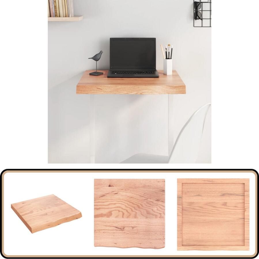 VidaXL Tafelblad 60x60 cm Massief Eikenhout Tafelblad Eikenhouten Tafelblad Massief Eikenhout Tafelblad Vervangen Salontafel Eetkamertafel Vintage Tafel Landelijke Tafel