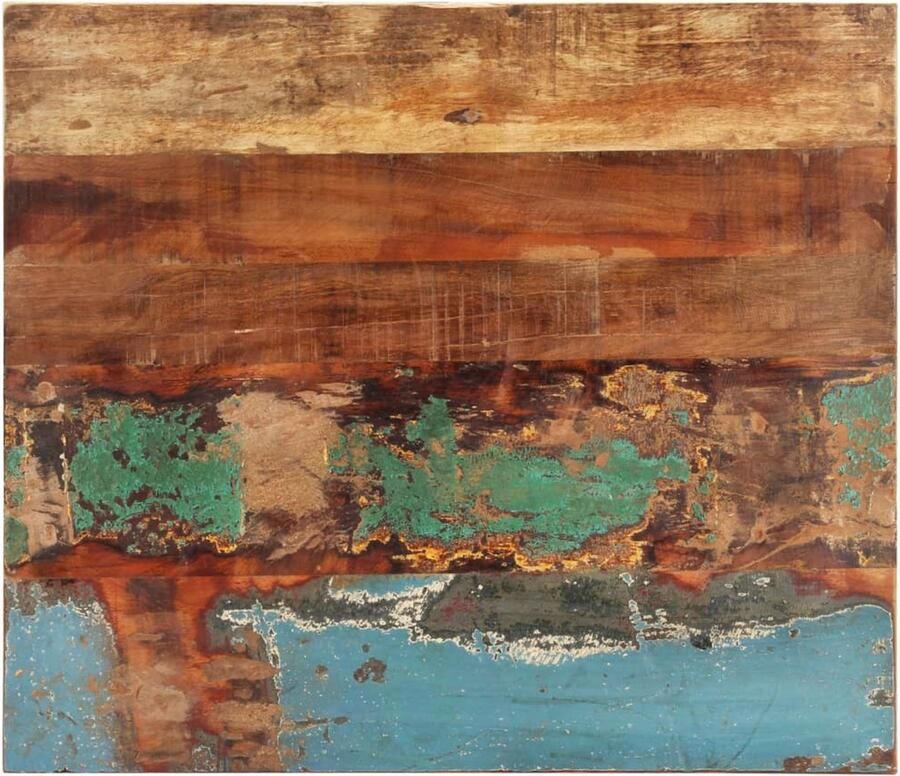 VidaXL Tafelblad 60x60 cm Massief Gerecycled Hout Houten Tafelblad Vintage Tafelblad Industriële Tafel Recyceld Hout Tafelblad Vervangen Salontafel Bijzettafel Eetkamertafel - Foto 2