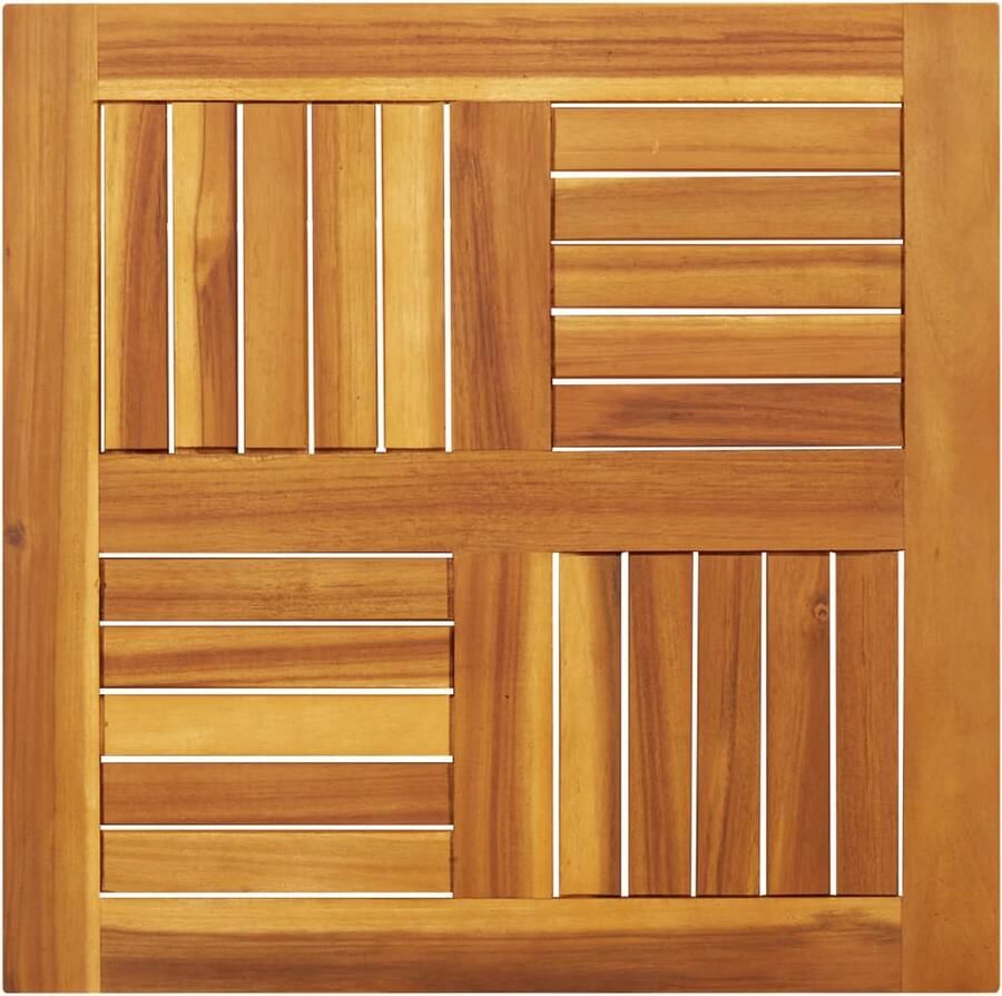 VidaXL Tafelblad 60x60x2 cm massief acaciahout Houten Tafelblad Acacia Hout Buitentafel Terrastisch Tuinmeubilair