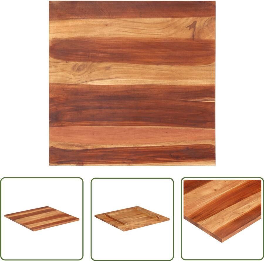 VidaXL Tafelblad 70x70 cm Massief Acaciahout Tafelblad Acacia Hout Salontafel Eettafel Vintage Tafel Landelijke Tafel Rustic Tafel Industrieel Tafelblad