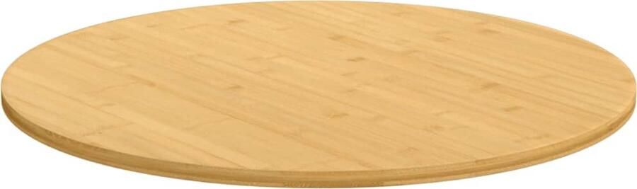 VidaXL Tafelblad Ø 80x1 5 cm Bamboe Design Bamboetafelblad Tafelblad Bruin Rond Tafelblad Salontafel Bijzet Tafellabladen Eetkamertafel Blad Decoratief Tafelblad Naturel Tafelblad