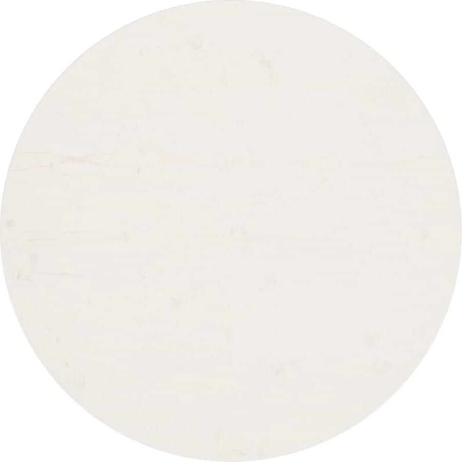 VidaXL Tafelblad 90 cm Massief Grenenhout Wit Tafeltblad Grenenhoute Tafelblad Ronde Tafelblad Wit Tafelblad Massief Hout Keuken Accessoires Eetkamer Meubilair Living Room Furniture Design Tafelblad - Foto 2
