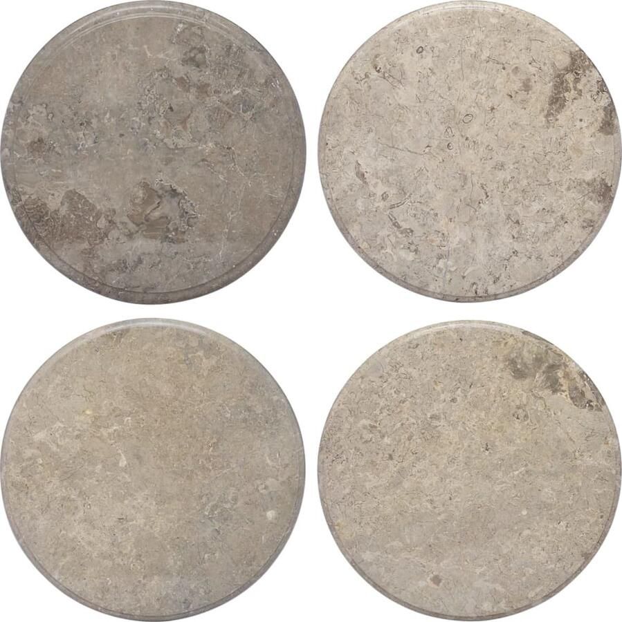 VidaXL -Tafelblad-Ø40x2 5-cm-marmer-grijs