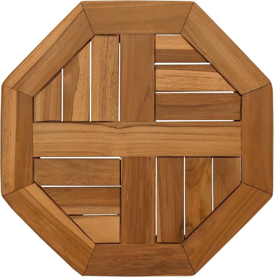 VidaXL -Tafelblad-achthoekig-40x40x2 5-cm-massief-teakhout