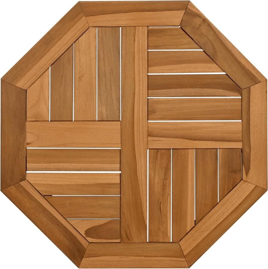 VidaXL -Tafelblad-achthoekig-50x50x2 5-cm-massief-teakhout