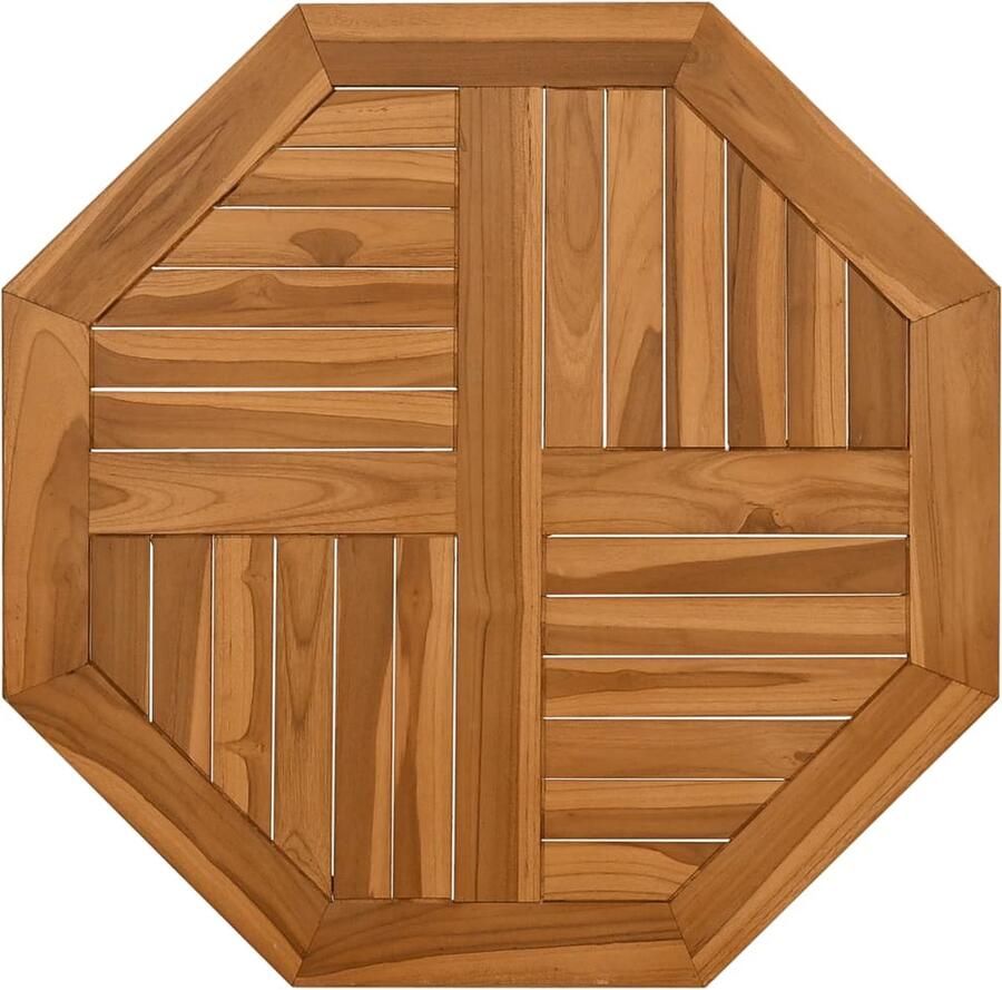VidaXL Tafelblad Achthoekig 70x70x2 5 cm Teakhout