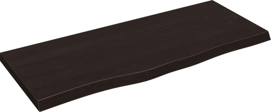 VidaXL Tafelblad Eikenhout 100x40 cm Donkerbruin Tafelblad Eikenhouten Tafelblad Massief Eikenhout Vintage Tafelblad Landelijke Tafel Salontafel Eettafel - Foto 2