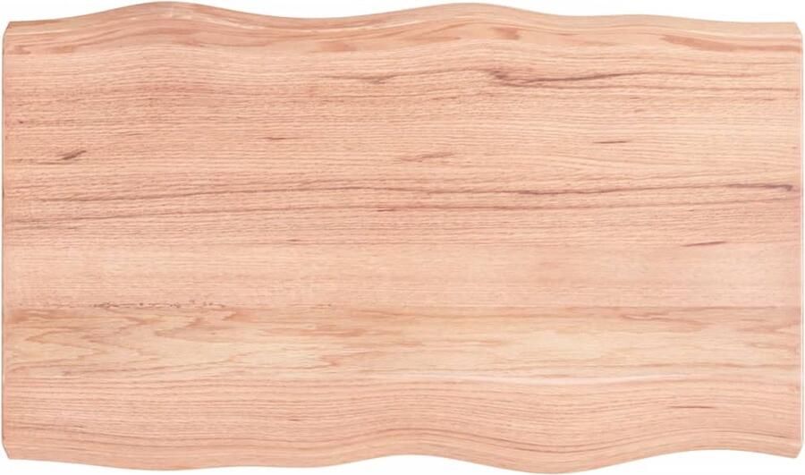 VidaXL Tafelblad Eikenhout 100x60 cm Lichtbruin Eikenhouten Tafelblad Vervangen Salontafel Eetkamertafel Oak Wood Tabletop Vintage Tafelblad Industrieel Tafelblad