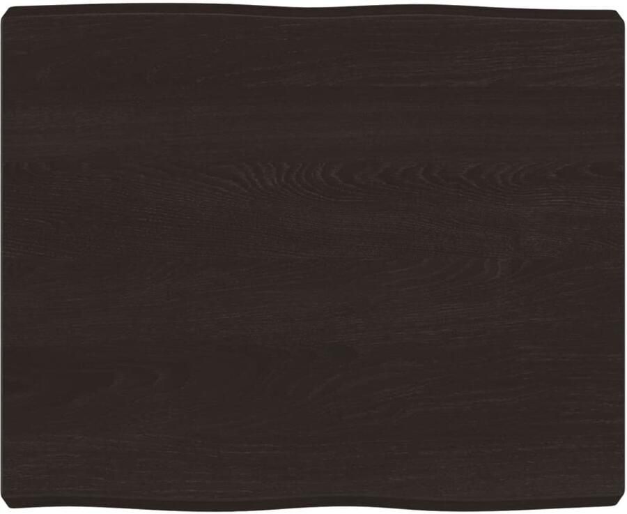 VidaXL Tafelblad Eikenhout Donkerbruin 60x50 cm Tafelblad Eikenhout Massief Eikenhout Bruin Tafelblad Vintage Tafelblad Industriele Tafelblad Salontafel Eetkamertafel