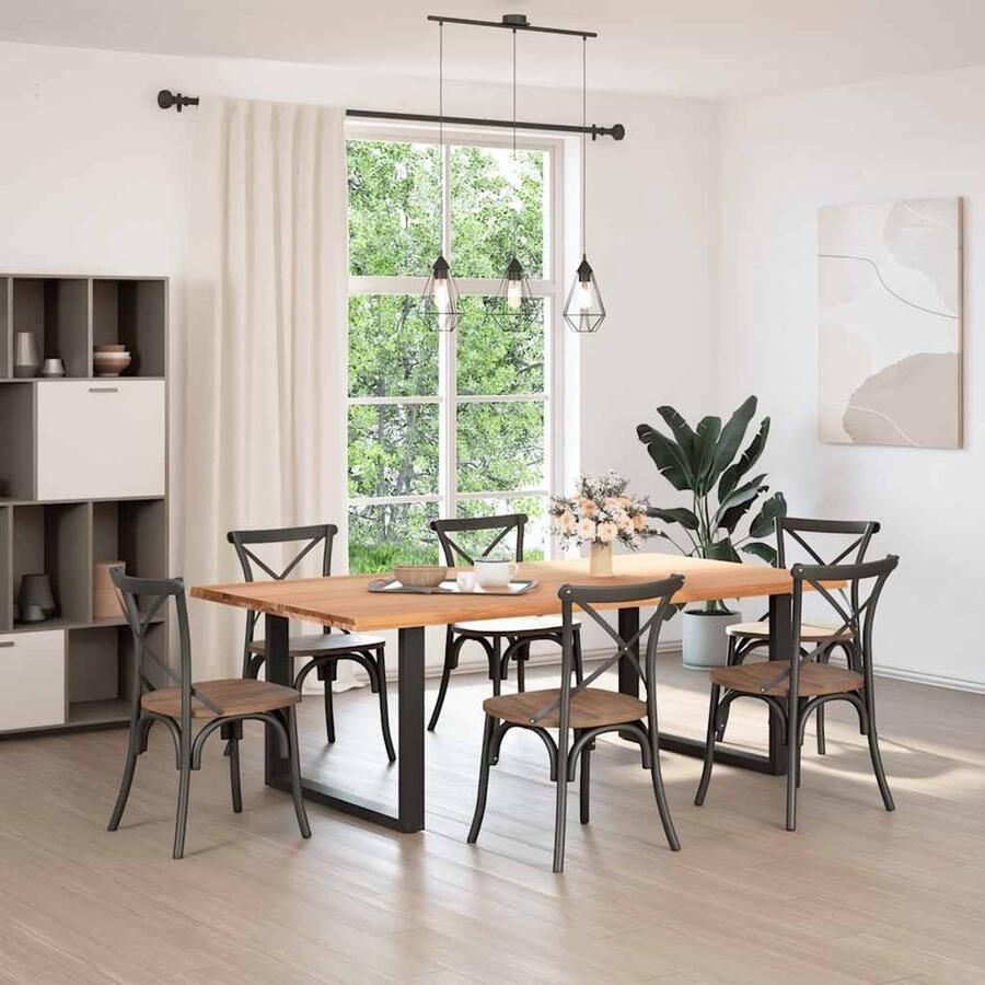 VidaXL Tafelblad Eikenhout Lichtbruin 220x120x4 cm Eikenhouten Tafelblad Rechte Tafel Salontafel Eettafelblad Keukenblad - Foto 2