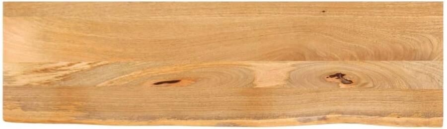 The Living Store Massief Mangohout Tafelblad 110 x 40 x 3.8 cm Rustieke Natuurlijke Rand Tafelblad Mangohouten Tafelblad Vintage Tafelblad Industrieel Tafelblad Naturel Tafelblad