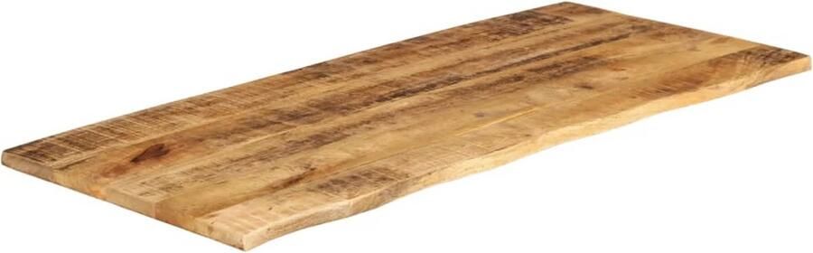 VidaXL Tafelblad Mangohout 140x60x2 5 cm Natuurlijke Rand Tafelblad Mangohout Naturel Vintage Landelijk