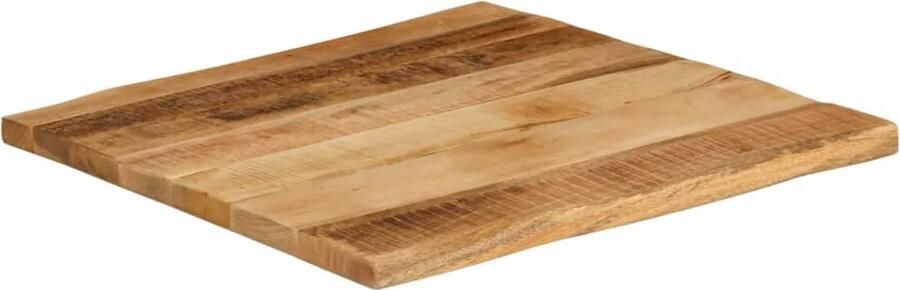 VidaXL Tafelblad Mangohout 60x60 cm Natuurlijke Look Tafeltblad Mangohout Tafelblad Vervangen Naturel Rustic
