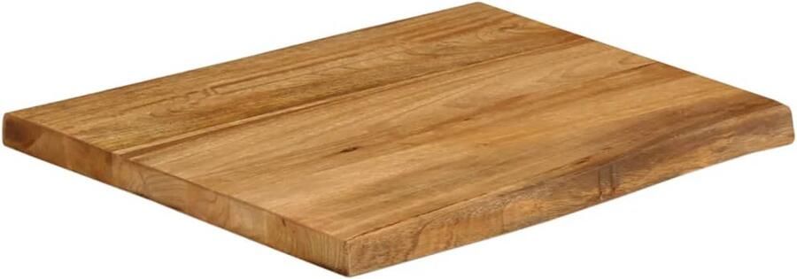 VidaXL Tafelblad Mangohout 80x80 cm Natuurlijke Rand Tafelblad Mangohout Houten Tafelblad Vintage Tafelblad Industriele Tafelblad