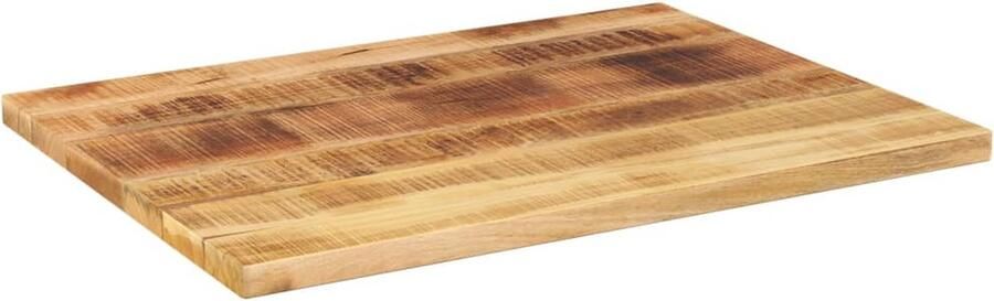 VidaXL Tafelblad mangohout 90x70 cm rechthoekig Mangohouten Tafelblad Tafeltje Eettafel Salontafel Rustic Design
