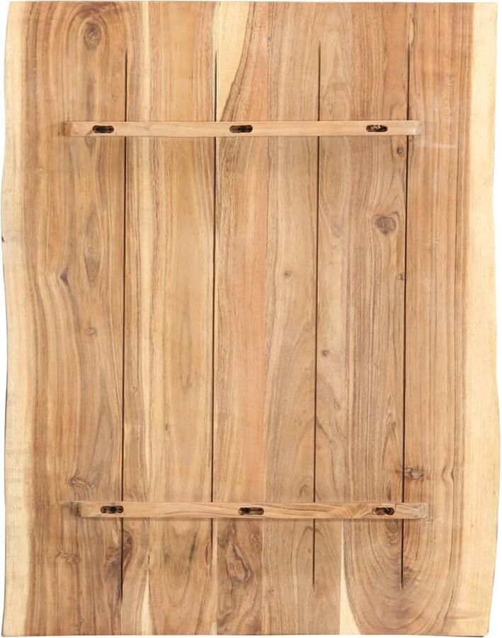 VidaXL Tafelblad Massief Acaciahout 80x60 cm Tafelblad Acaciahout Houten Tafelblad Salontafel Bureau Eettafel Decoratief Tafelblad Vintage Tafelblad Landelijk Tafelblad