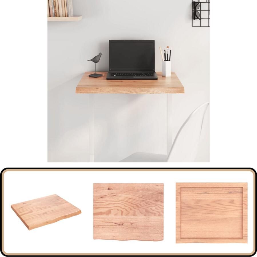 VidaXL Tafelblad Massief Eiken 60x50x(2-4) cm Tafelblad Eikenhouten Tafelblad Massief Eikenhout Vintage Tafelblad Landelijk Tafelblad Salontafel Eetkamertafel Diy Tafel