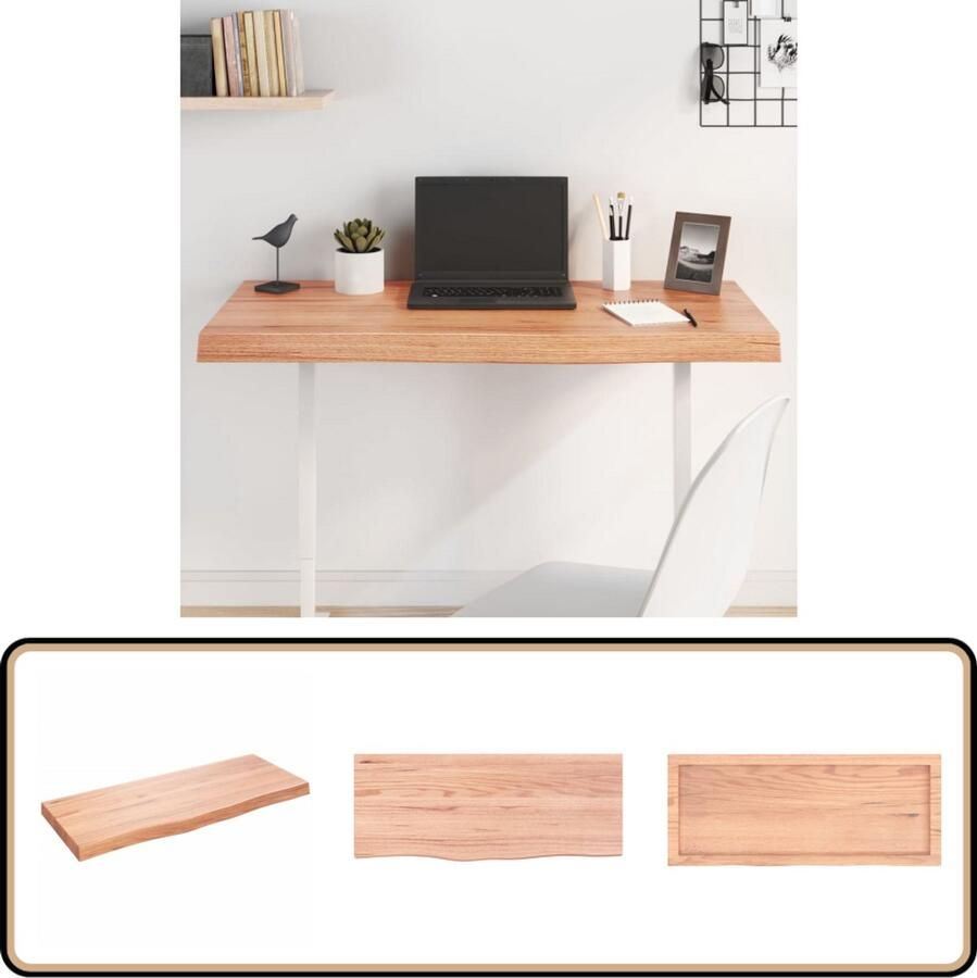 VidaXL Tafelblad Massief Eikenhout 100x40cm Tafelblad Eikenhouten Tafelblad Massief Eikenhout Vintage Tafelblad Landelijke Tafelblad Salontafel Eettafel