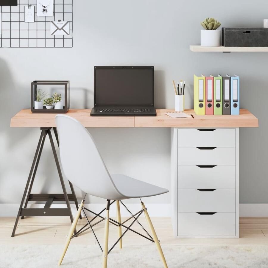 VidaXL Tafelblad Massief Eikenhout 140x40x(2-6) cm Massief Eikenhouten Tafelblad Eikenhouten Tafeltop Tafeltje Vervangen Tafelblad Kopen Salontafel Eetkamertafel - Foto 2