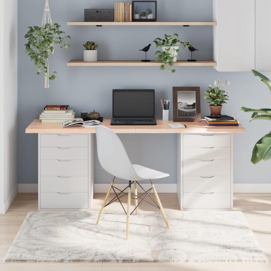 VidaXL Tafelblad Massief Eikenhout 180x60cm Eikenhouten Tafelblad Vervangen Eiken Hout Salontafel Eettafel Diningtable Tuintafel - Foto 2