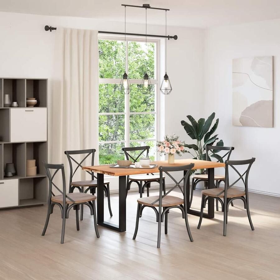 VidaXL Tafelblad massief eikenhout 180x80cm Eikenhouten Tafelblad Rechte Tafel Eetkamertafel Salontafel Tafelblad Kopen