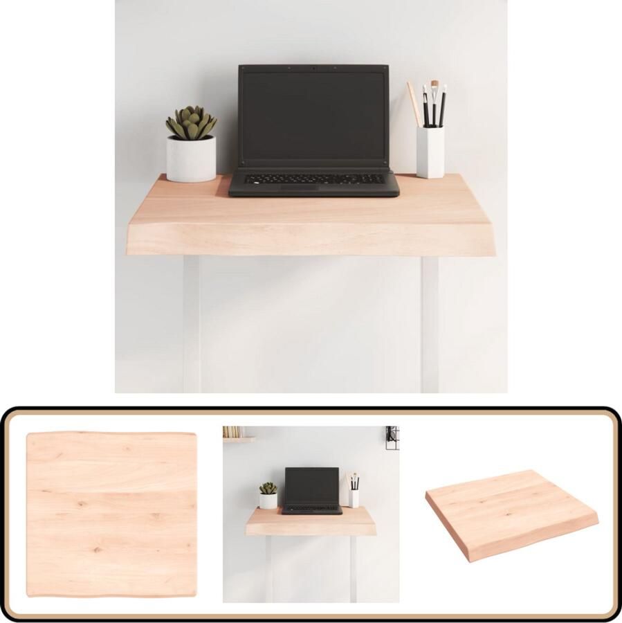 VidaXL Tafelblad Massief Eikenhout 60x60 cm Eikenhouten Tafelblad Vervangen Eikenhout Salontafel Eetkamertafel Vintage Tafel Industrieel Tafelblad Handmade Tafelblad Oak Wood