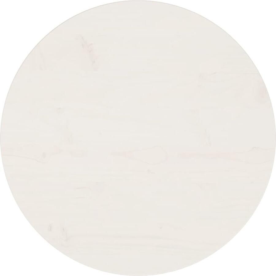 VidaXL Tafelblad Massief Grenenhout Ø50 cm Wit Tafelblad Grenenhoute Tafelblad Wit Tafelblad Rond Tafelblad Eetkamerstoel