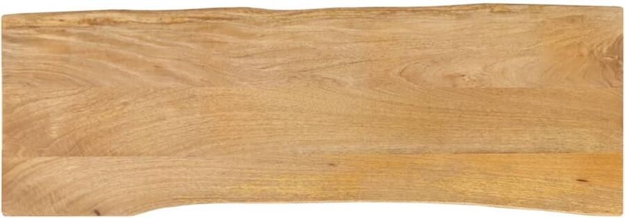 VidaXL Tafelblad met natuurlijke rand 110x40x2 5 cm massief mangohout