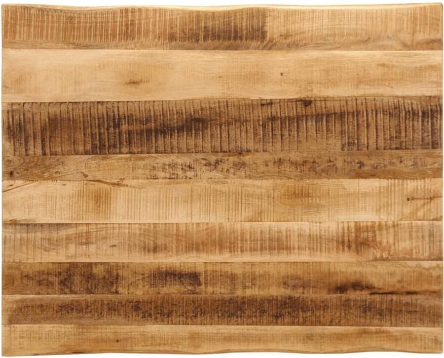 The Living Store Tafelblad met natuurlijke rand 100x80x2 5 cm massief mangohout Tafelblad Mangohout Tafelblad Vervangen Natuurhouten Tafelblad Vintage Tafelblad - Foto 2