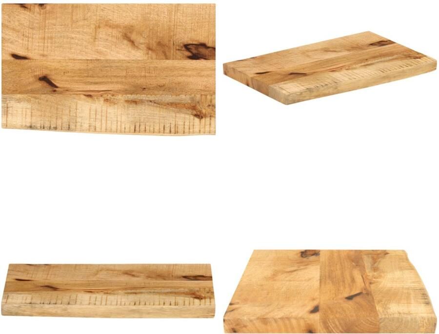 VidaXL Tafelblad met natuurlijke rand 60x30x2 5 cm massief mangohout Tafelblad Tafelbladen Vervangend Tafelblad Meubelpaneel