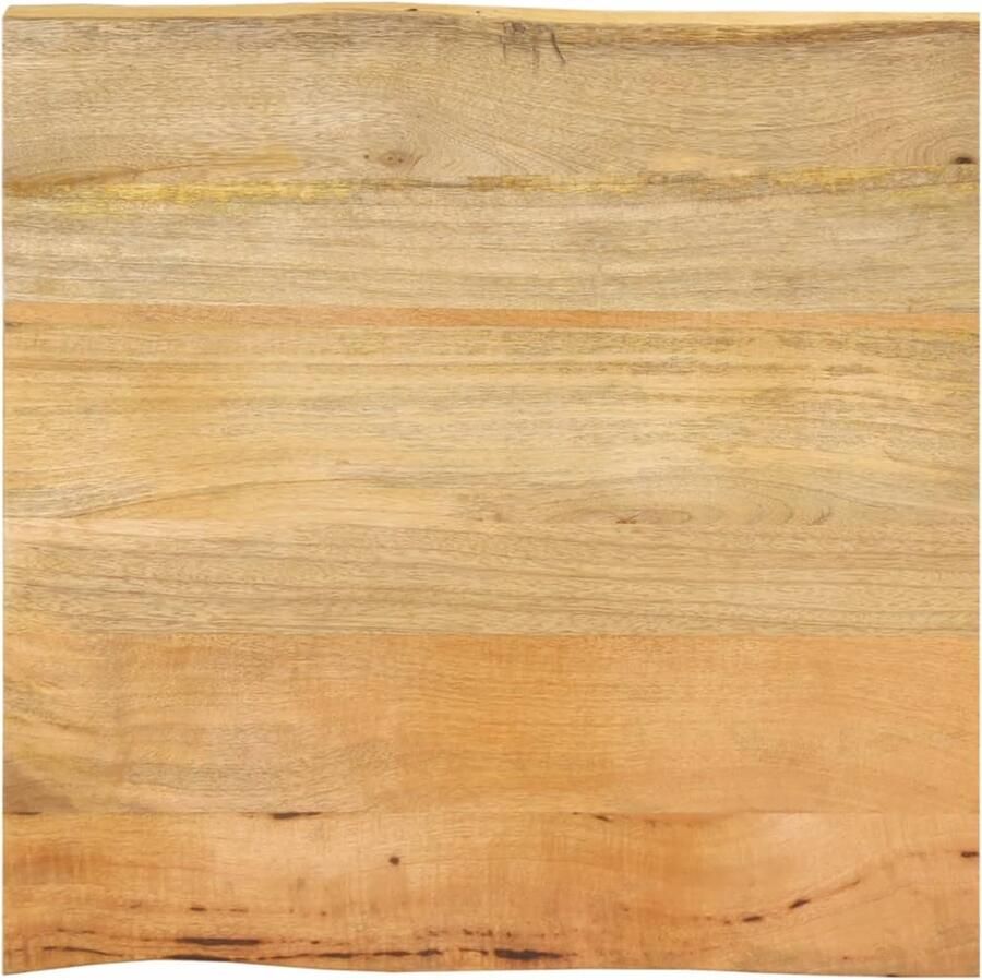 VidaXL Tafelblad met natuurlijke rand 60x60x3 8 cm massief mangohout