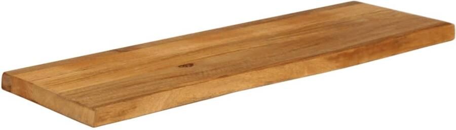 The Living Store Mangohouten Tafelblad 110 x 40 x 2.5 cm Natuurlijke Rustieke Rand Tafelblad Mangohout Tafelblad Vervangen Naturel Rustic - Foto 2