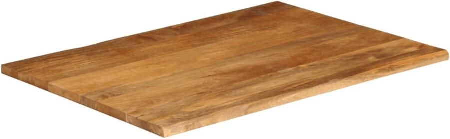 The Living Store Houten Tafelblad 110 x 80 x 2.5 cm Massief Mangohout met Eikenkleurige Afwerking Houten Tafelblad Mangohout Tafelblad Vintage Tafelblad Landelijk Tafelblad Naturel Tafelblad - Foto 2