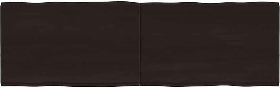 VidaXL -Tafelblad-natuurlijke-rand-160x50x(2-4)cm-eikenhout-donkerbruin - Foto 5