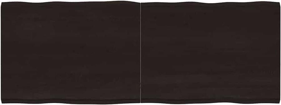 VidaXL -Tafelblad-natuurlijke-rand-160x60x(2-4)cm-eikenhout-donkerbruin - Foto 4