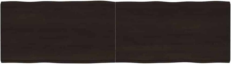VidaXL -Tafelblad-natuurlijke-rand-180x50x(2-4)cm-eikenhout-donkerbruin - Foto 5
