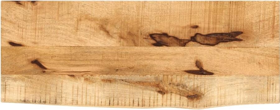 The Living Store Mangohouten Tafelblad 90 x 20 x 3.8 cm Rustieke natuurlijke rand Tafelblad Mangohout Vintage Tafel Landelijke Stijl Naturel Tafelblad - Foto 2