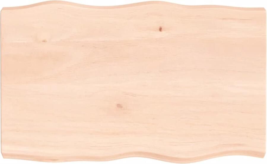 VidaXL Tafelblad Natuurlijke Rand 80x50 cm Eikenhout Eikenhouten Tafelblad Vervangen Oak Wood Tabletop Vintage Tafel Landelijke Tafel Industriele Tafel Handmade Tafel