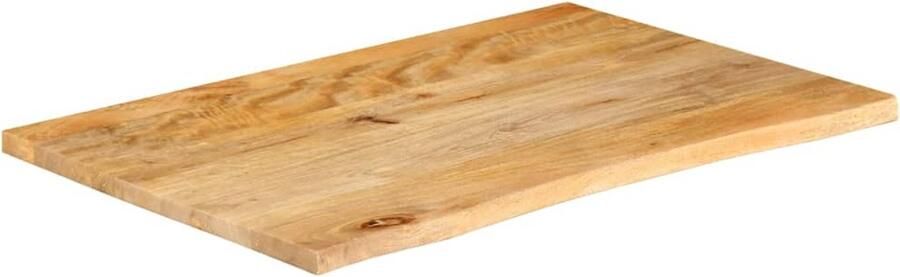 VidaXL Tafelblad Natuurlijke Rand 90x60x3 8 cm Houten Tafelblad Vervangen Mangohout Naturel Design Vintage Tafel