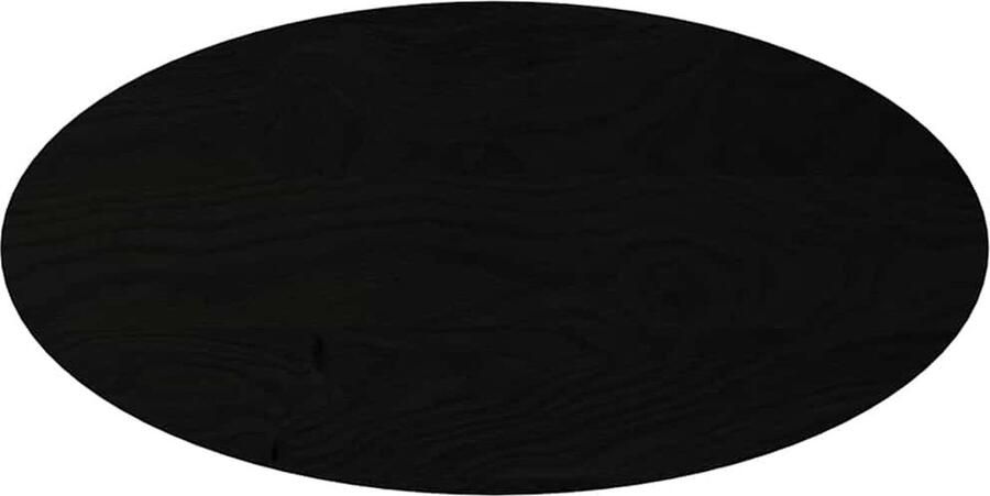 VidaXL Tafelblad Ovaal 100x50 cm Donkerbruin Eikenhouten Tafelblad Oval Tafellaag Salontafelblad Bijzettafelblad Tafeltop - Foto 2