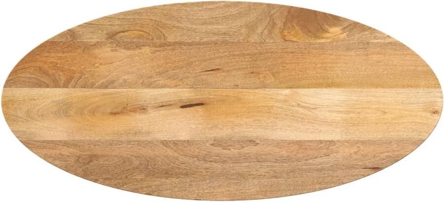 VidaXL Tafelblad ovaal 100x50x2 5 cm Mangohout Tafelblad Mangohout Eettafel Salontafel Vintage Tafel