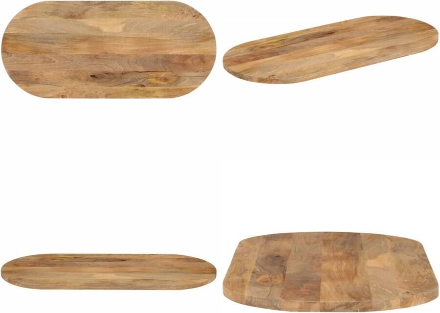 VidaXL Tafelblad ovaal 120x60x2 5 cm massief mangohout Tafelblad Tafelbladen Vervangend Tafelblad Meubelpaneel