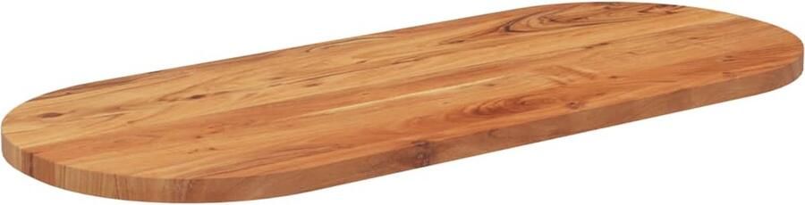 VidaXL Tafelblad Ovaal 140x60 cm Acaciahout Houten Tafelblad Oval Tafellaag Acacia Hout Eetkamertafel Salontafel