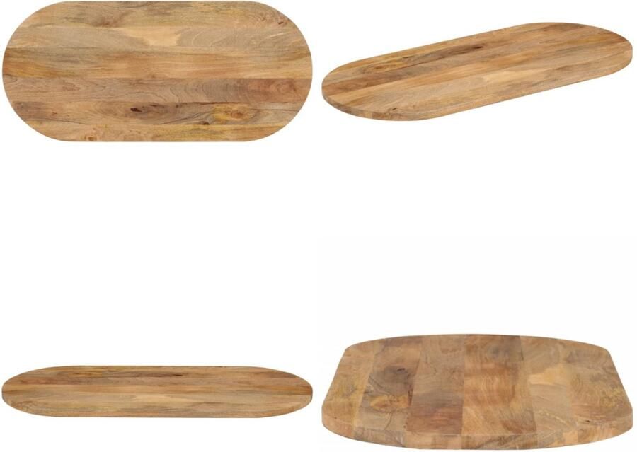 VidaXL Tafelblad ovaal 140x60x2 5 cm massief mangohout Tafelblad Tafelbladen Vervangend Tafelblad Meubelpaneel
