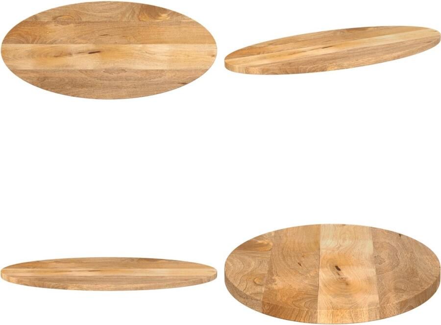 VidaXL Tafelblad ovaal 140x60x2 5 cm massief mangohout Tafelblad Tafelbladen Vervangend Tafelblad Meubelpaneel