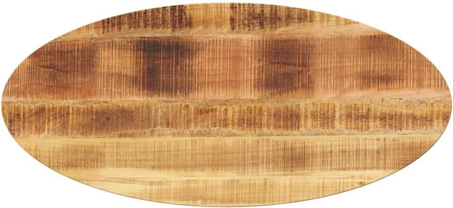 The Living Store Mangohouten Tafelblad 80 x 40 x 3.8 cm Rustiek Massief Mangohout Tafelblad Mangohout Oval Rustic Vintage - Foto 2