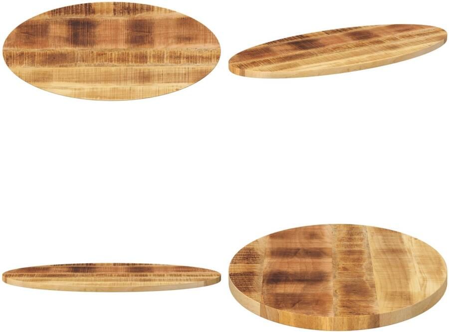 VidaXL Tafelblad ovaal 90x40x2 5 cm massief mangohout Tafelblad Tafelbladen Vervangend Tafelblad Meubelpaneel