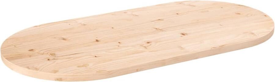 VidaXL -Tafelblad-ovaal-90x45x2 5-cm-massief-grenenhout - Foto 3