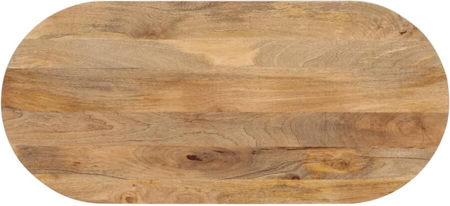 VidaXL Tafelblad Ovaal 100x50x2 5 cm Mangohout Tafelblad Mangohout Oval Rustic Design Vintage Stijl